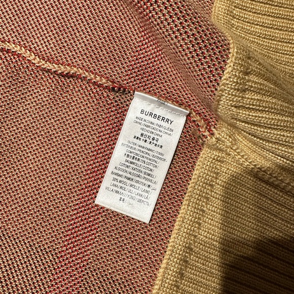 Burberry Tan and Red Knitwear - Picture 3 of 5